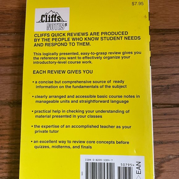 Cliffs Quick Review Basic Math & Pre-Algebra Softback Book - Picture 2 of 3